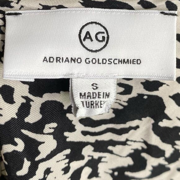 AG Adriano Goldschmied Midi Dress Womens S Black White Slip Satin Scarlet NEW - Picture 3 of 14